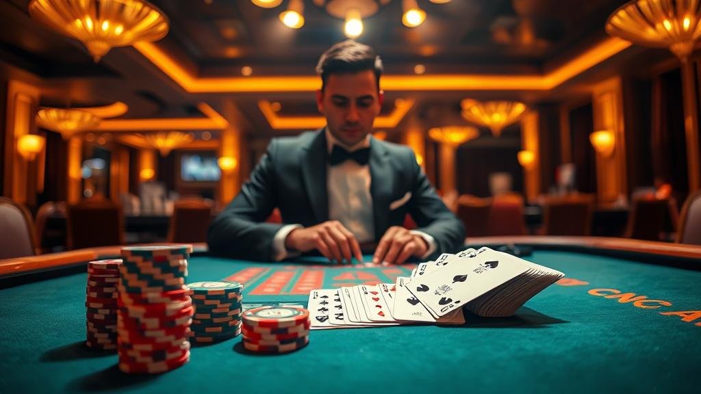 การแจกไพ่บาคาร่าสด