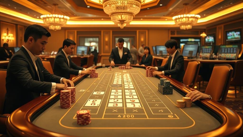 ดีลเลอร์สาวสวยในห้องบาคาร่าสด