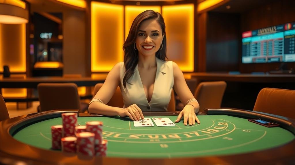 หน้าจอโทรศัพท์มือถือแสดงเกมบาคาร่าสด