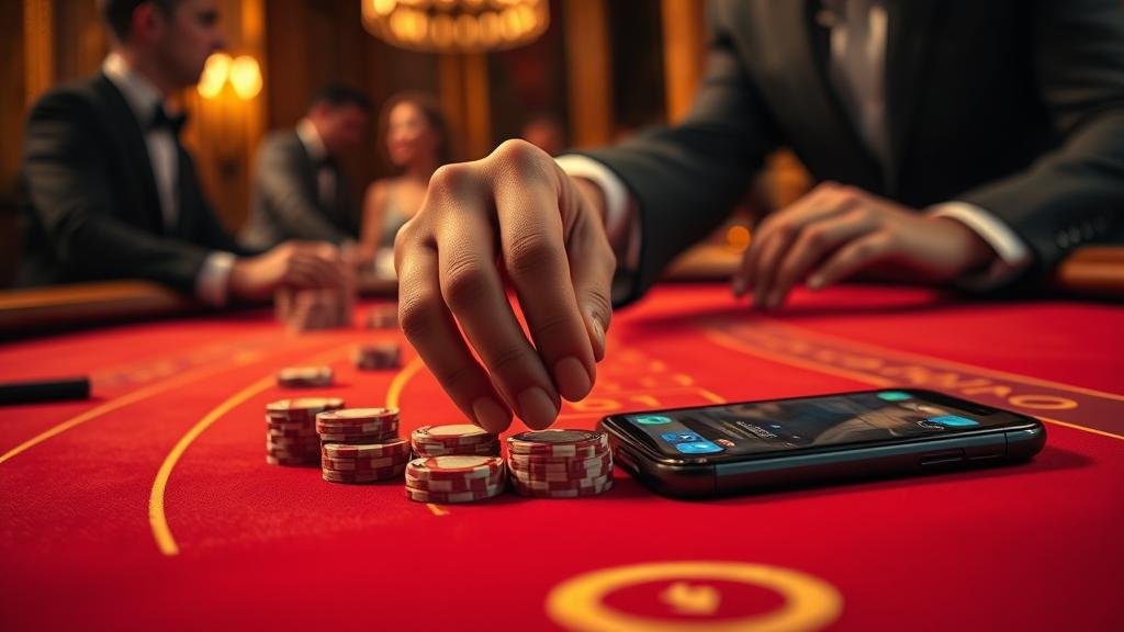 หน้าจอแสดงสถิติบาคาร่าแบบไลฟ์สดบนแท็บเล็ต