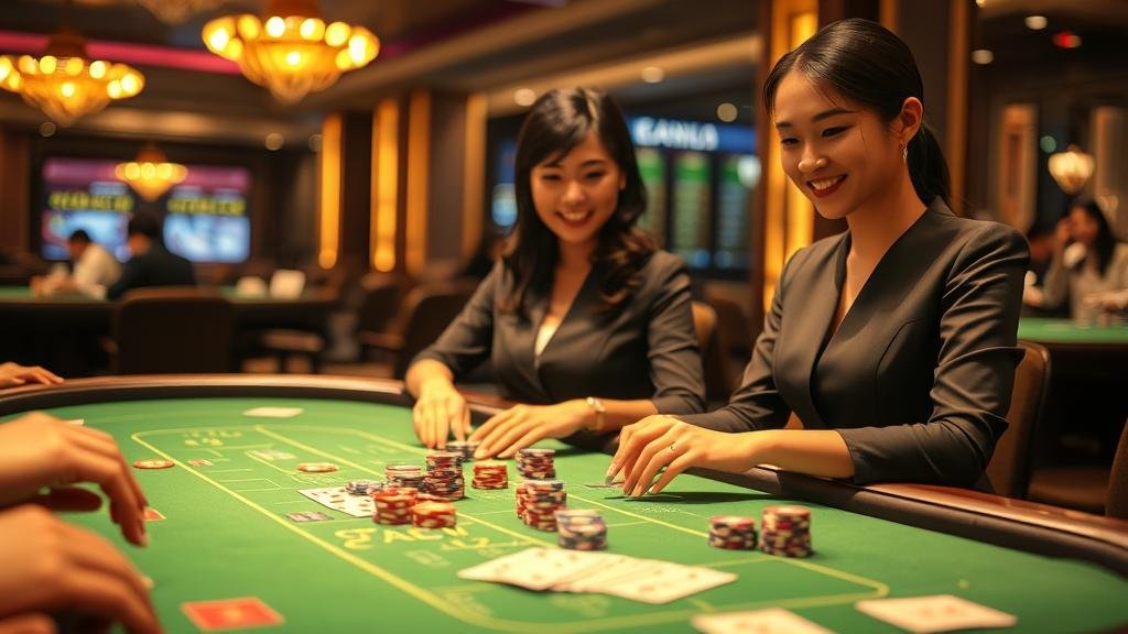 ตัวอย่างเค้าไพ่มังกรและปิงปองในบาคาร่า