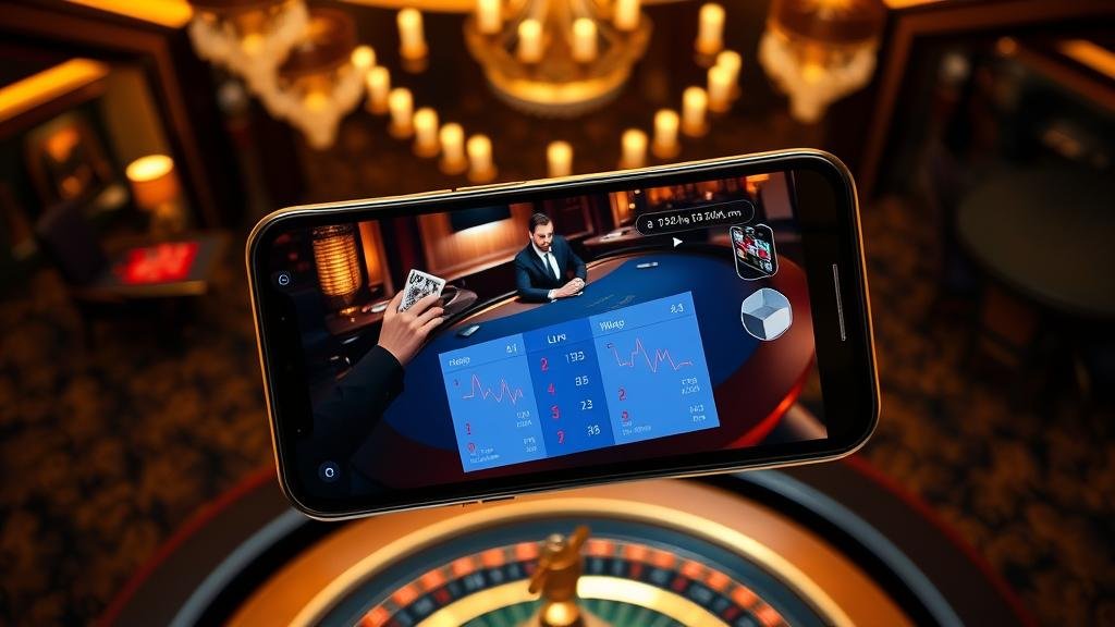 แดชบอร์ดเกมบาคาร่าบนมือถือ แสดงเป้าหมายกำไรและการควบคุม