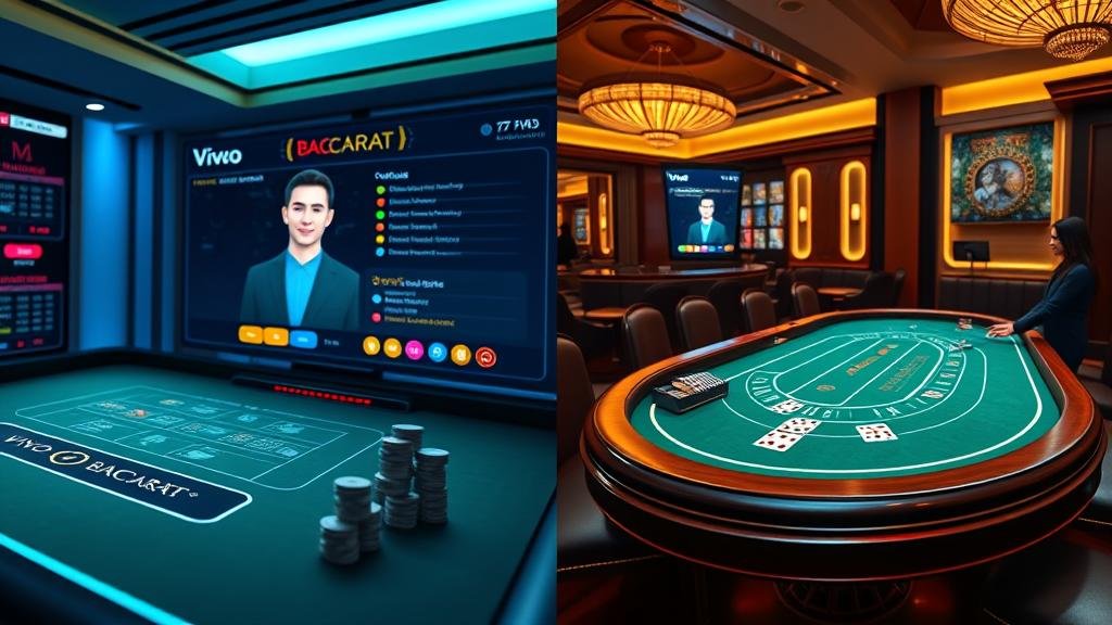 บรรยากาศการเล่นบาคาร่า Vivo ในโหมดกลางคืน