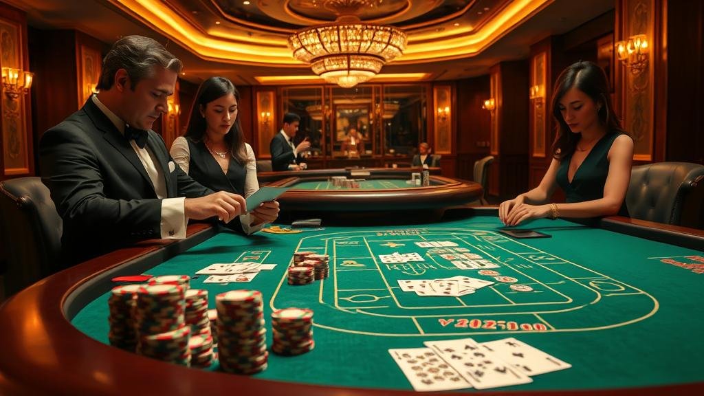 ตัวอย่างเค้าไพ่บาคาร่า มังกร และ สองตัด