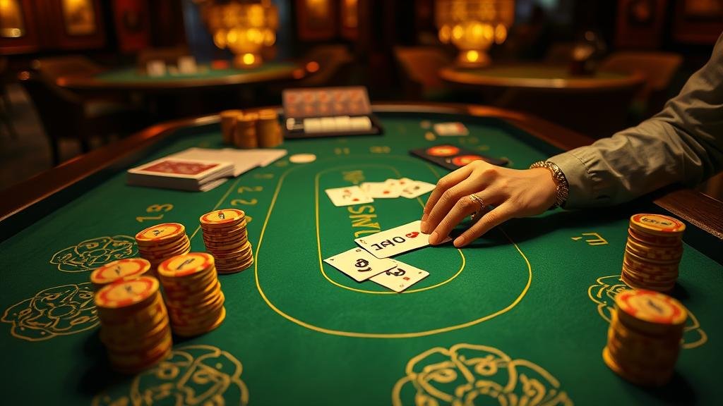 ตัวอย่างเค้าไพ่ปิงปองและเค้าไพ่สลับยาวในบาคาร่า