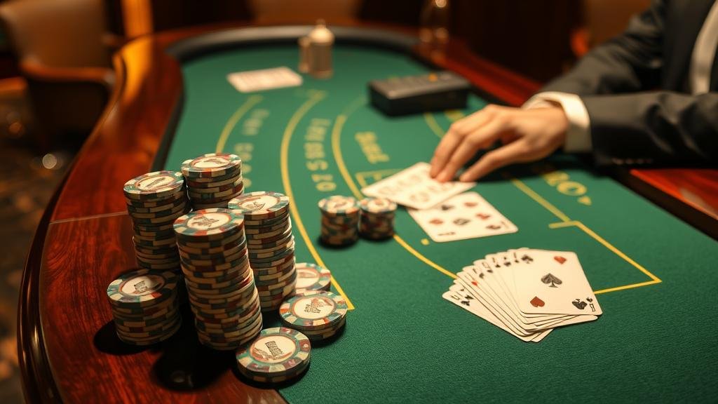 ผู้เล่นวิเคราะห์สถิติบาคาร่าบนแท็บเล็ต