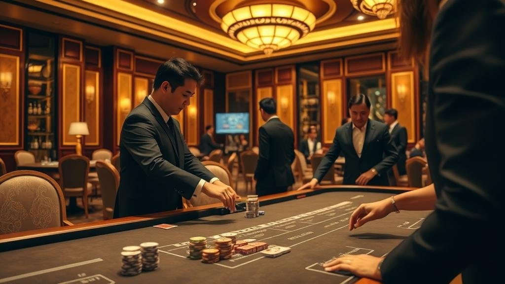 การเล่นบาคาร่าสดบนโต๊ะพร้อมสถิติเกม