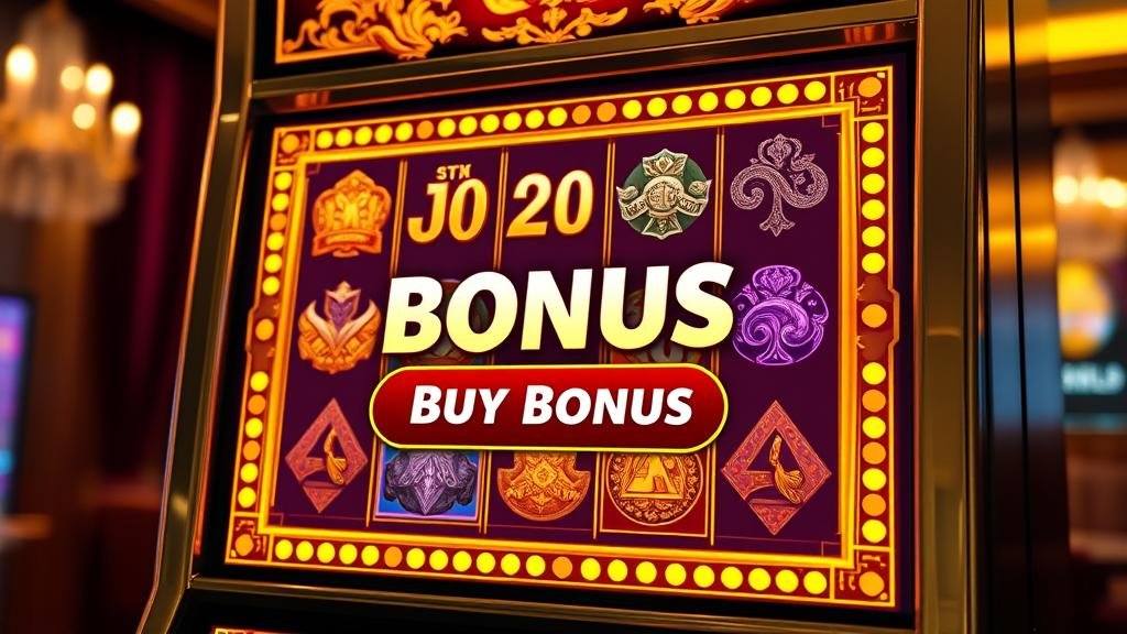 ตัวเลือกซื้อโบนัสบนหน้าจอเกมสล็อต