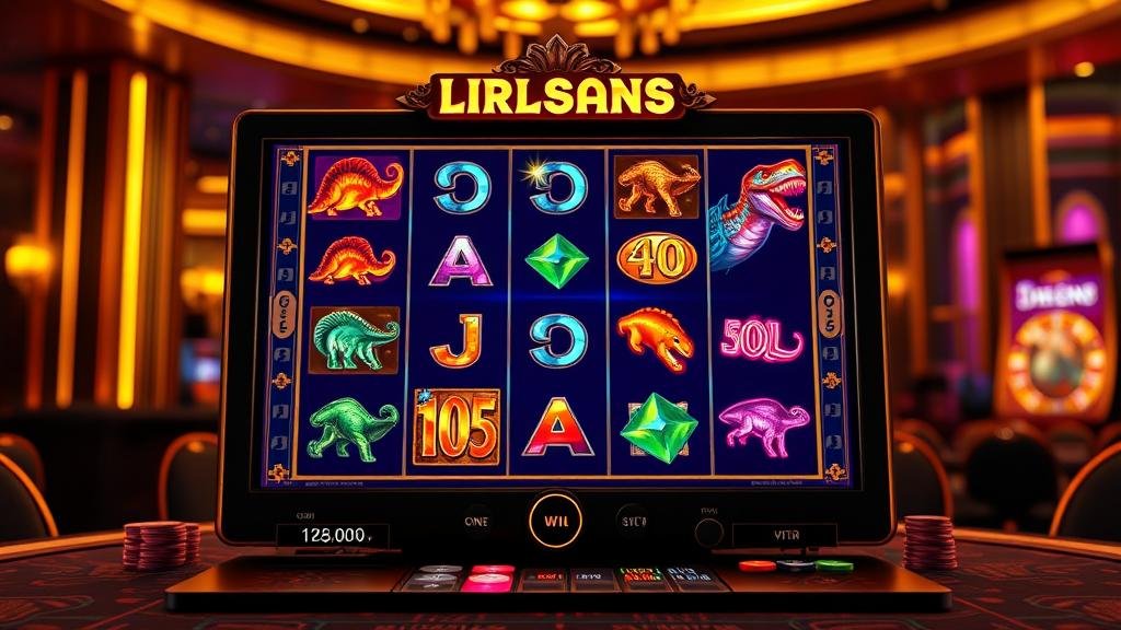 หน้าจอเกมสล็อตแสดงรอบโบนัส