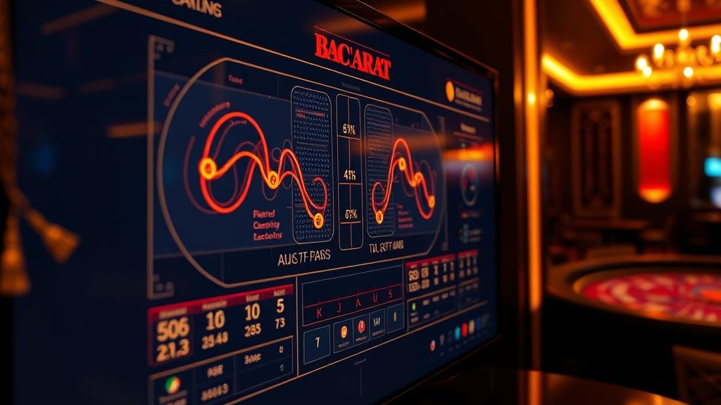 ผู้เล่นกำลังวิเคราะห์สถิติบาคาร่าบนมือถือ