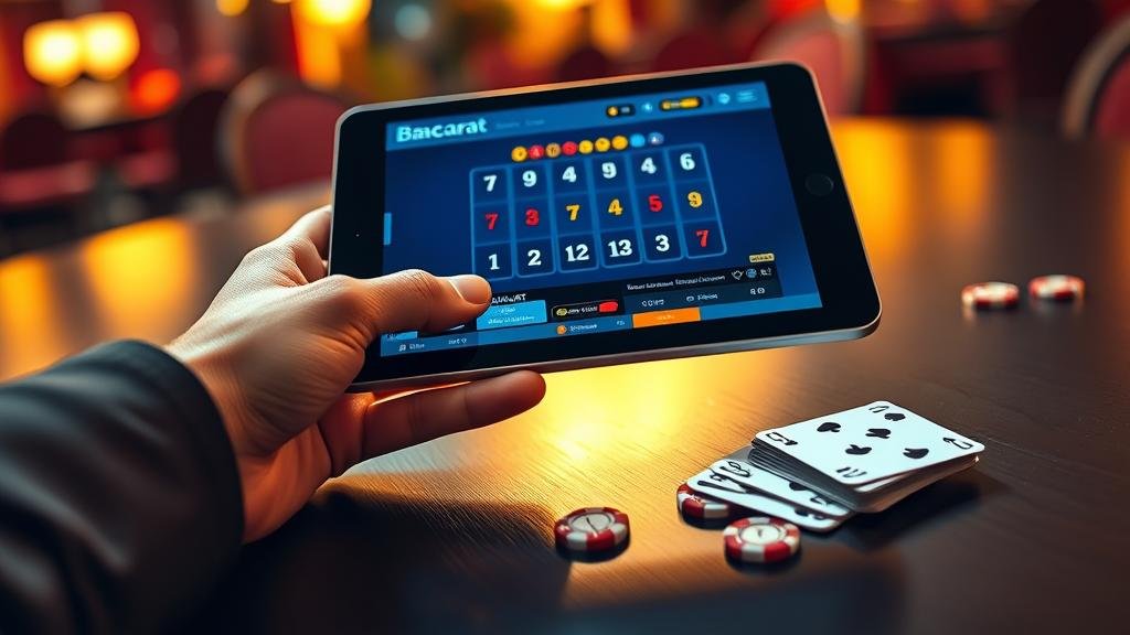 การตั้งเป้ากำไรบาคาร่าบนแท็บเล็ต