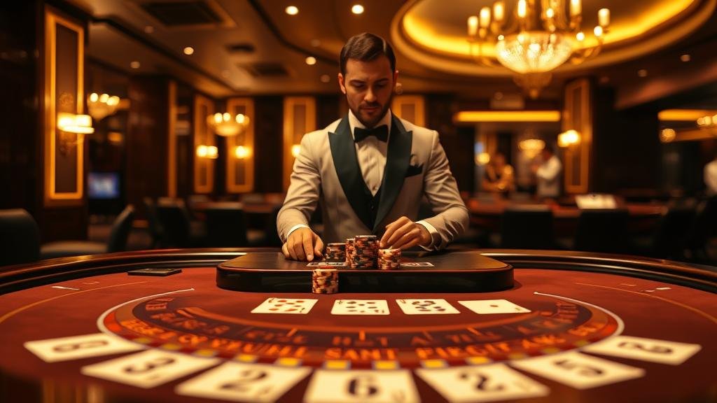 ดีลเลอร์สาวสวยในห้องบาคาร่า Vivo Gaming