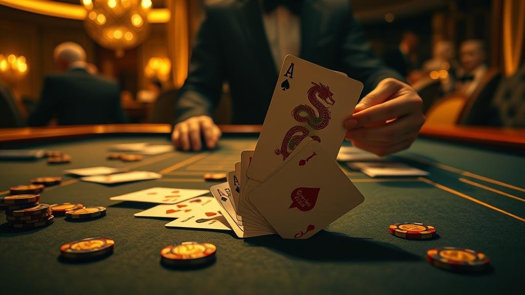 ตัวอย่างเค้าไพ่ลูกปัดและถนนไม้ขีด บาคาร่า