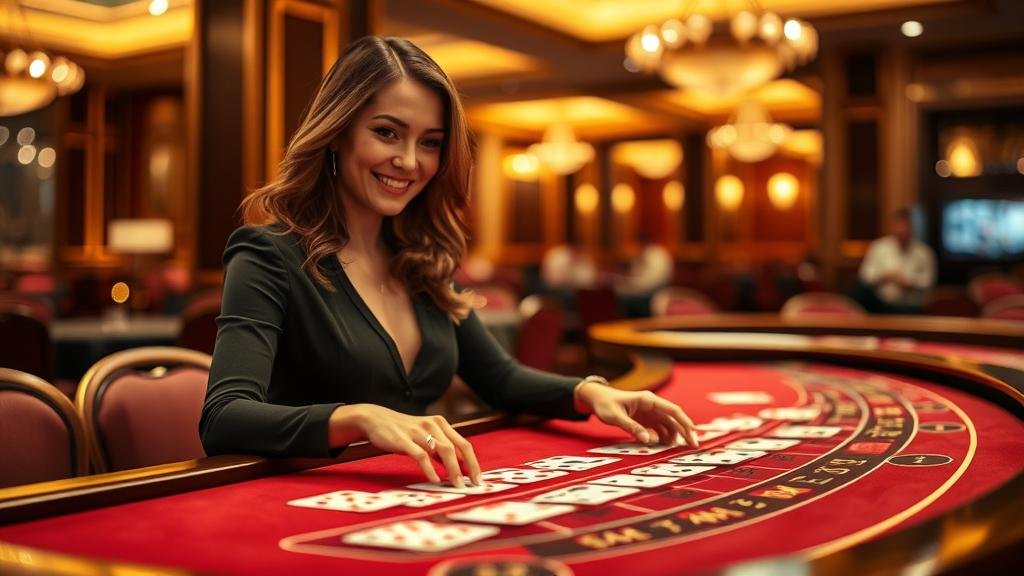 หน้าจอแสดงผลบาคาร่า Ezugi ที่ระบุ 'ไม่มีค่าคอม'