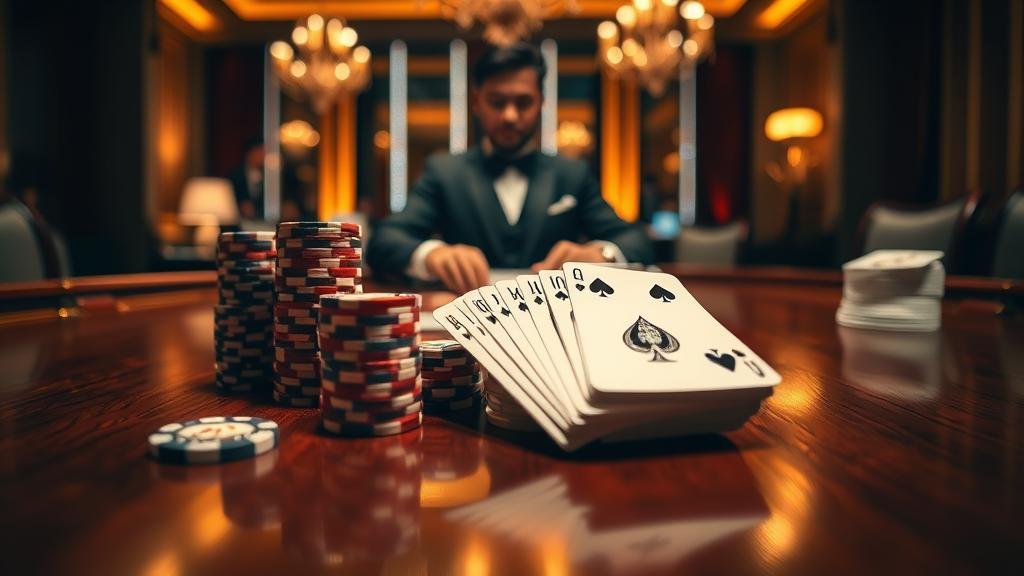 ผู้เล่นบาคาร่าสดกำลังลุ้นไพ่