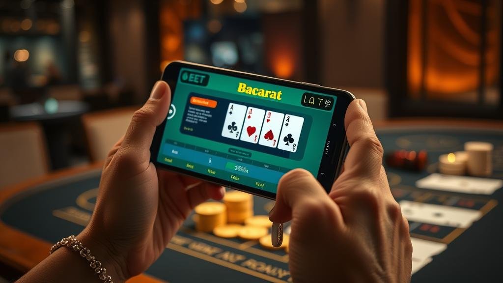 อินเทอร์เฟซบาคาร่า EBET บนมือถือและดีลเลอร์สด