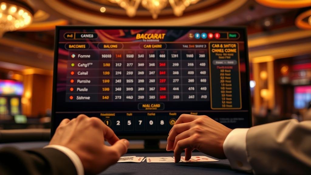 กราฟแสดงการจัดการเงินทุนและเป้าหมายกำไรในบาคาร่า