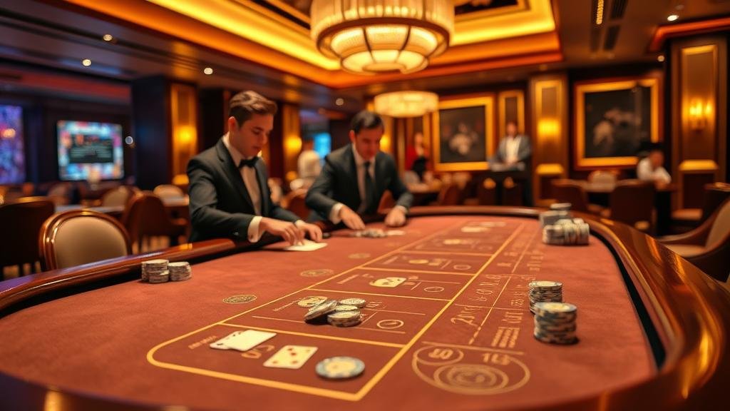 ดีลเลอร์สาวสวยในห้องบาคาร่าสด