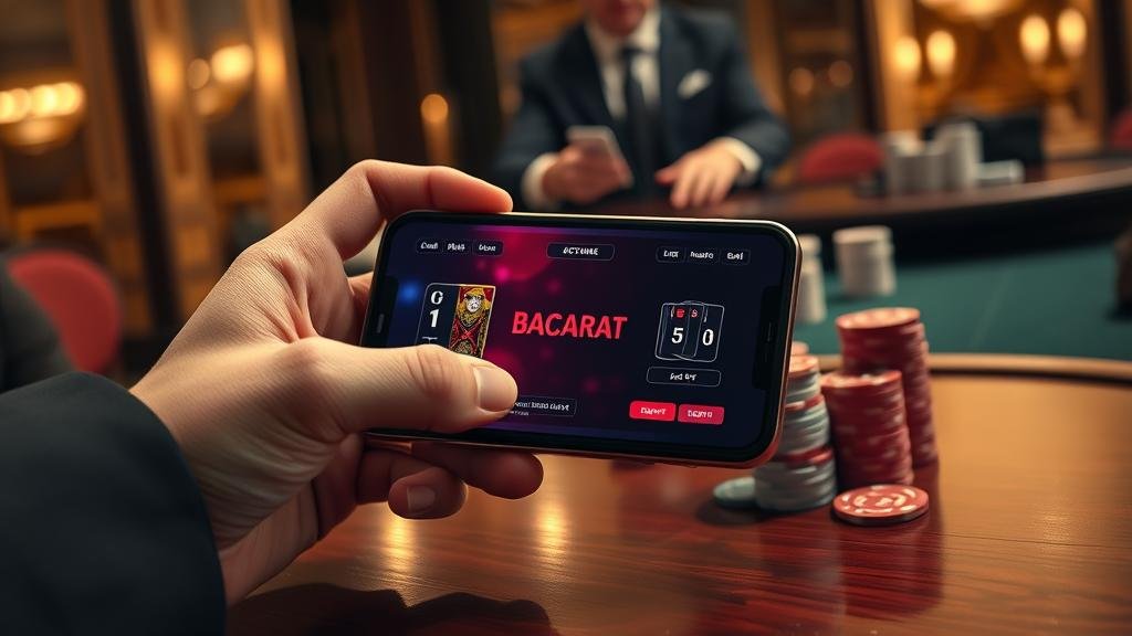 หน้าจอแสดงผลบาคาร่าสดบนมือถือ