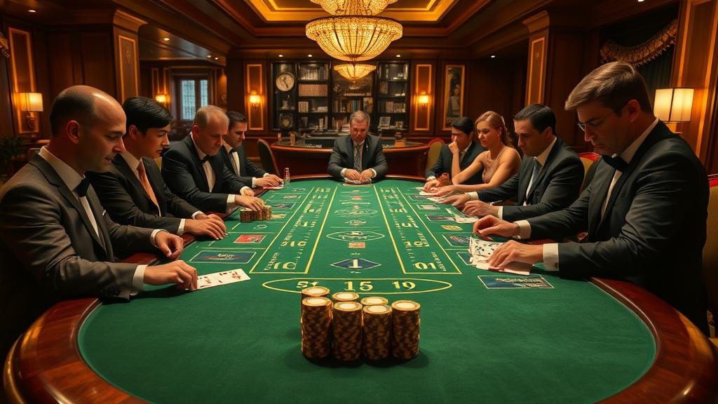 ไพ่บาคาร่าและชิปคาสิโน