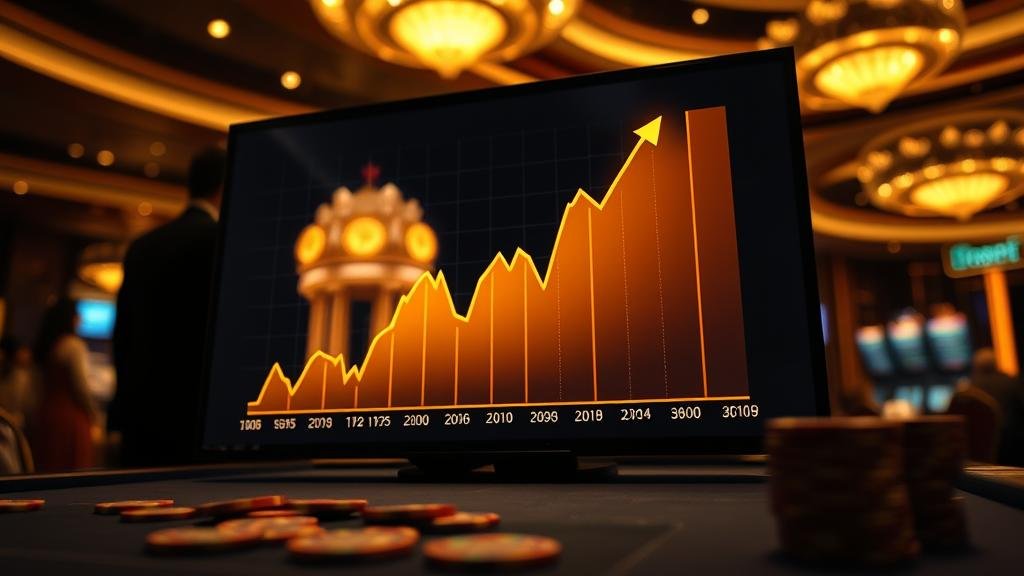 แผนภาพตลาดหุ้นฮ่องกงและดาวโจนส์ พร้อมสัญลักษณ์หวย