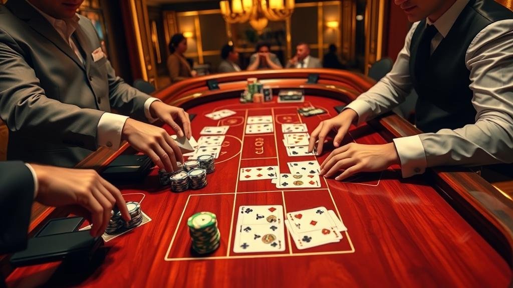 หน้าจอเกมบาคาร่าบนแท็บเล็ต