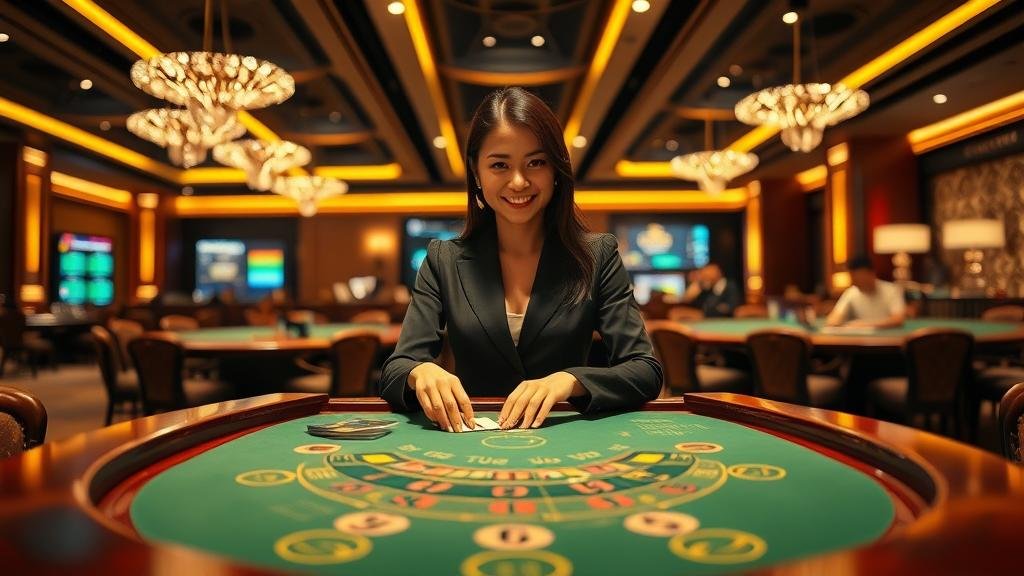 หน้าจอการเล่นบาคาร่า DreamGaming แบบสด