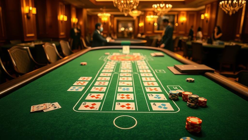 โต๊ะบาคาร่าในคาสิโนหรู