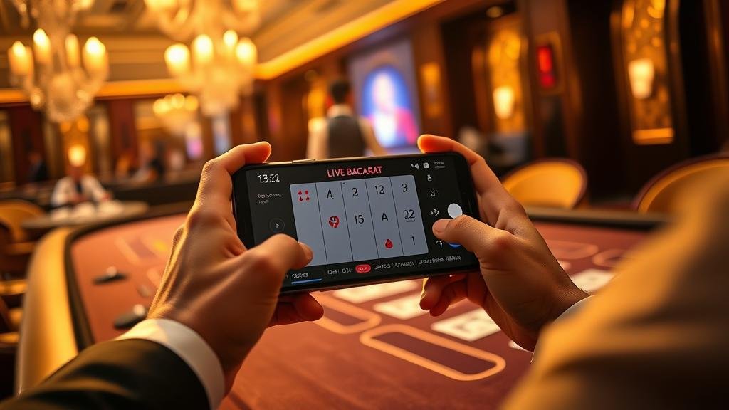 หน้าจอแสดงสถิติและเค้าไพ่บาคาร่าสด