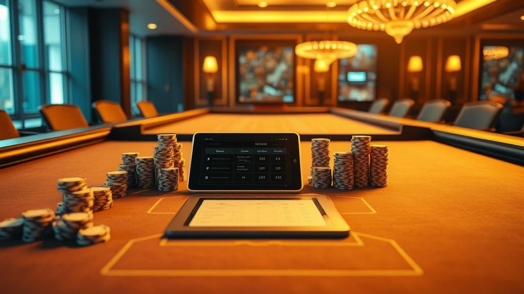 การวางเดิมพันในเกมบาคาร่าสดบนแท็บเล็ต