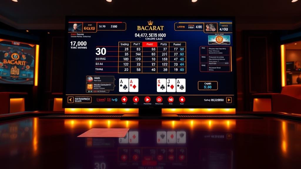 การแสดงผลสถิติและรูปแบบไพ่บาคาร่าแบบละเอียด