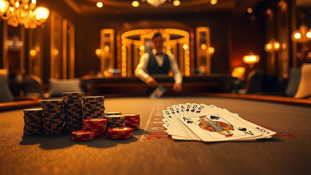 ชิปคาสิโนบนโต๊ะบาคาร่า