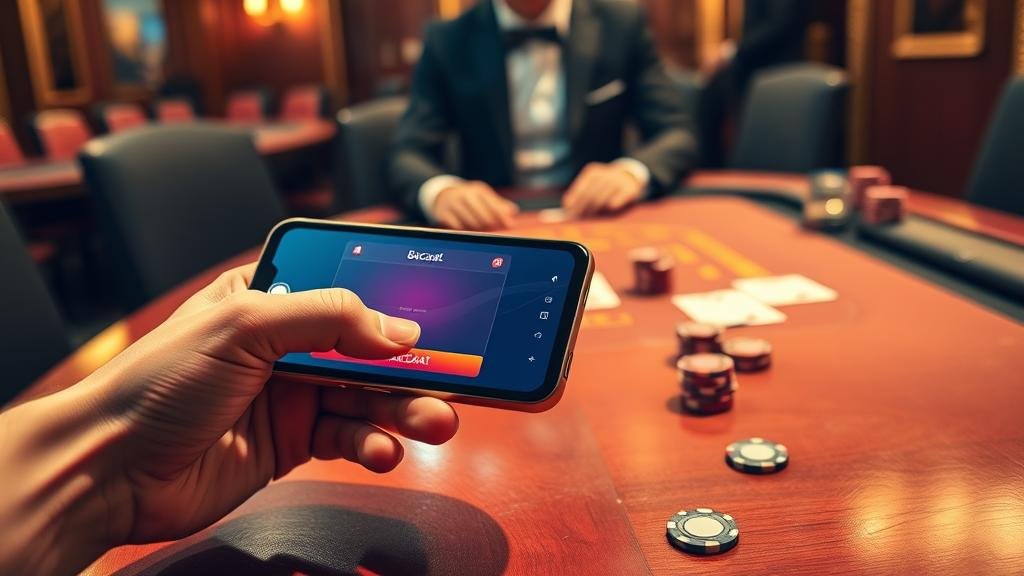 หน้าจอเกมบาคาร่าไลฟ์สดบนมือถือ