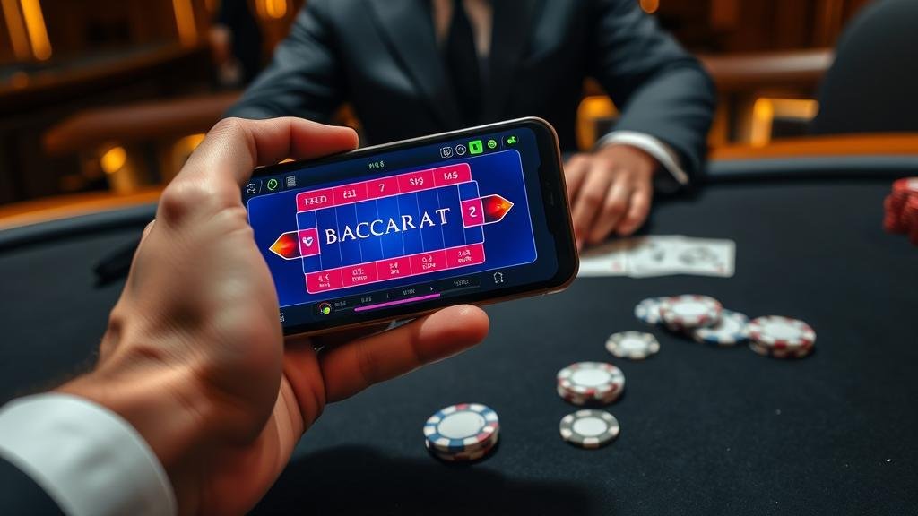 ตารางเค้าไพ่บาคาร่าบนแท็บเล็ต