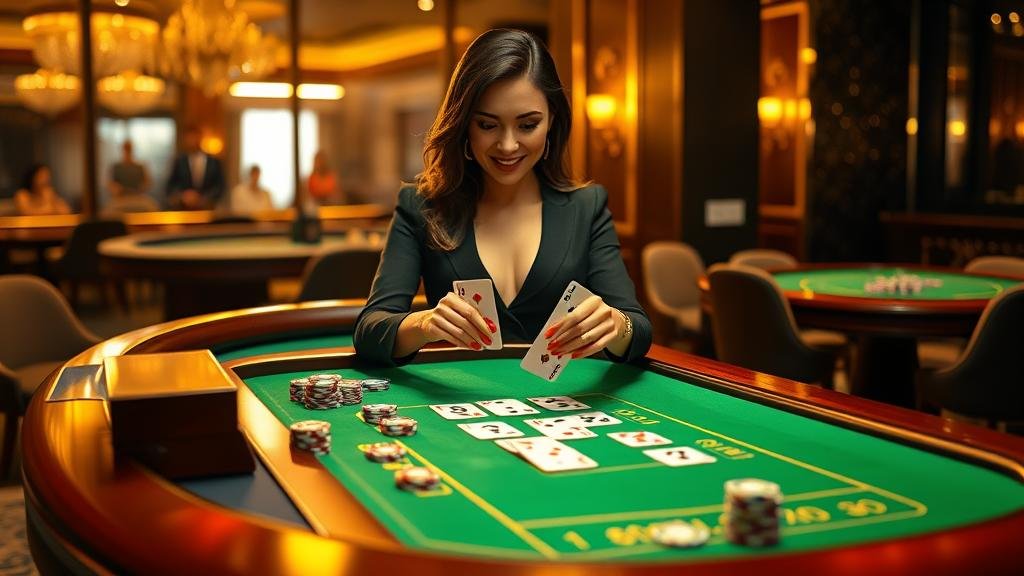 การวางเดิมพันบาคาร่าด้วยชิปและไพ่