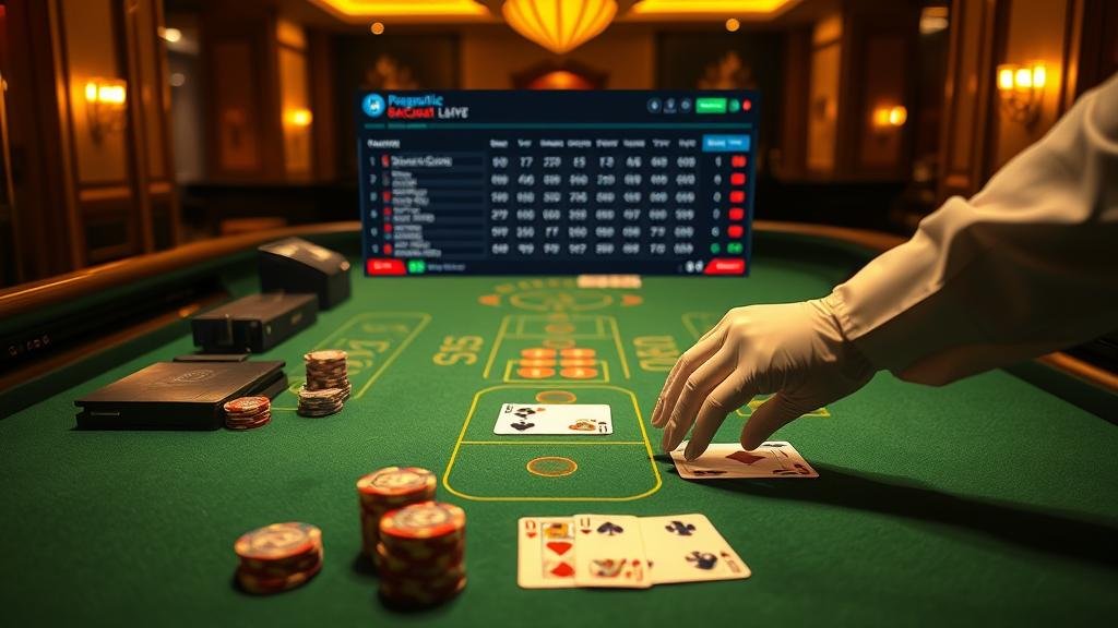 หน้าจอแสดงห้องบาคาร่าจาก AsiaGaming และ Entwine