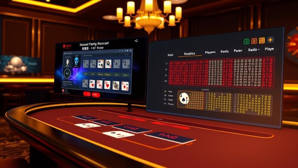 ตารางสถิติเค้าไพ่บาคาร่า แสดงรูปแบบปิงปองยาว