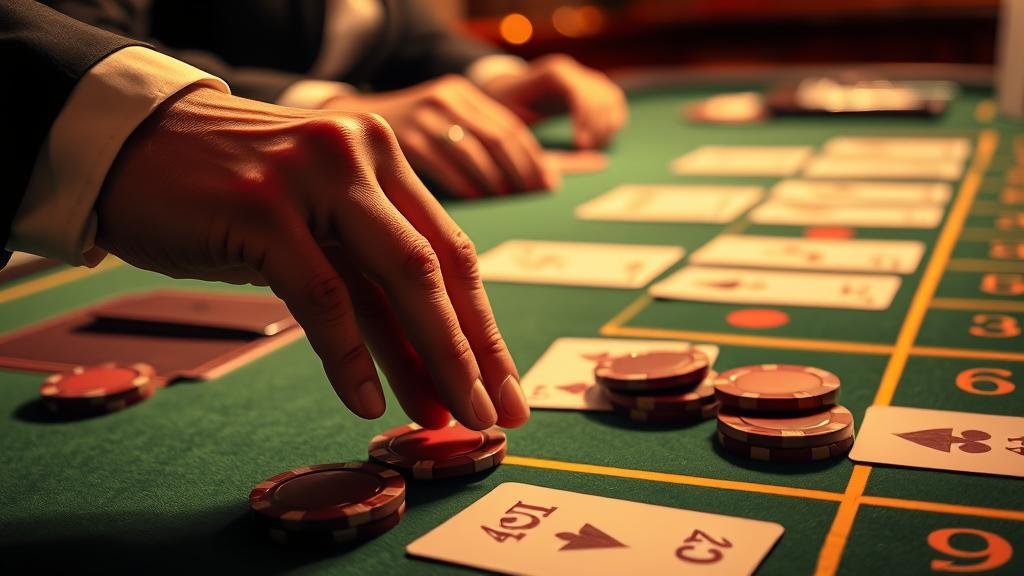 ภาพประกอบกลยุทธ์เดินเงินบันไดเงินในบาคาร่า