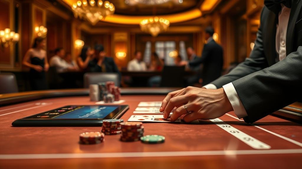 การเล่นบาคาร่าบนแท็บเล็ตพร้อมวิเคราะห์สถิติ