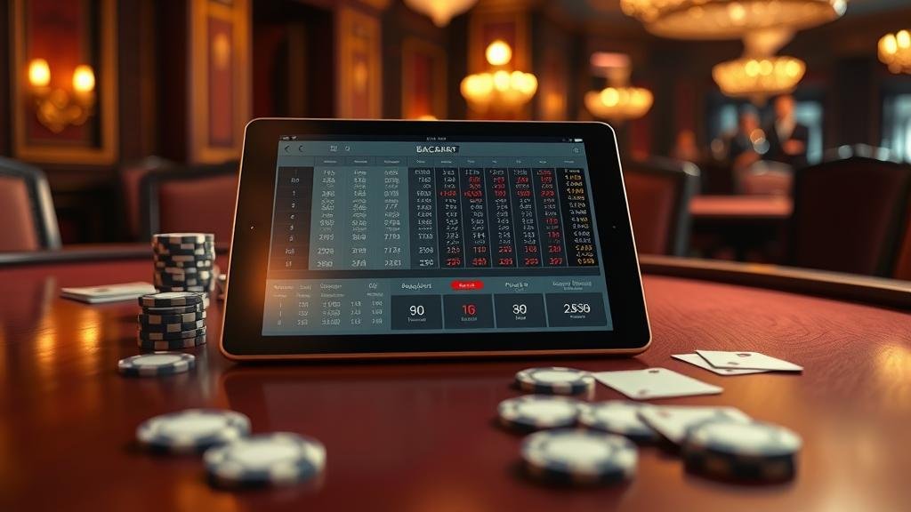 การบันทึกผลและวิเคราะห์บาคาร่าบนแท็บเล็ต