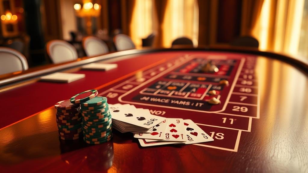 โต๊ะบาคาร่าในคาสิโนหรู