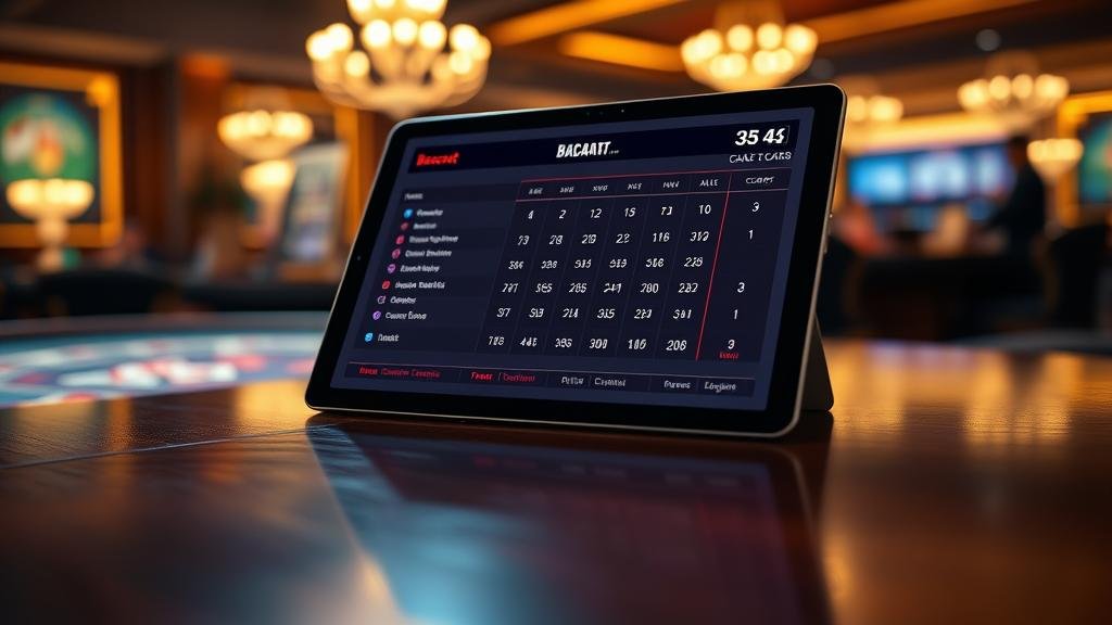 แดชบอร์ดแสดงสถิติและบันทึกผลการเล่นบาคาร่า