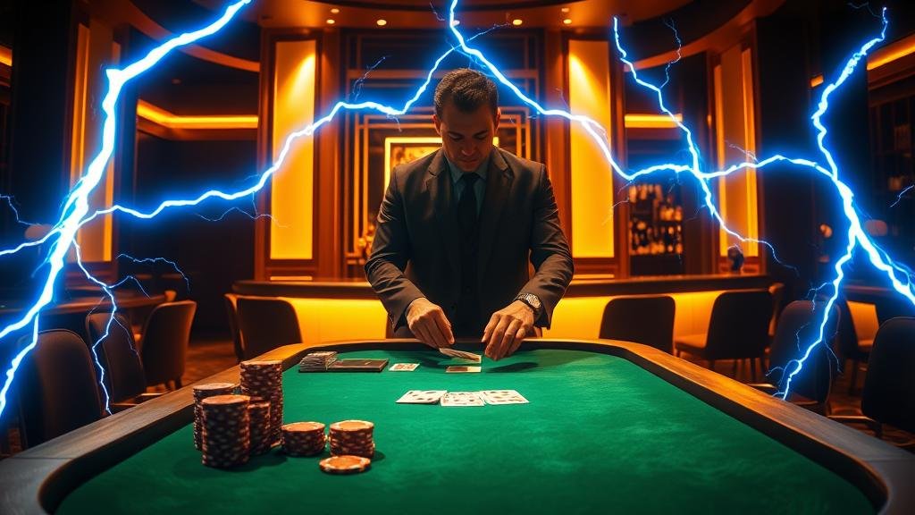 หน้าจอแสดงสถิติและเค้าไพ่บาคาร่าบนแท็บเล็ต