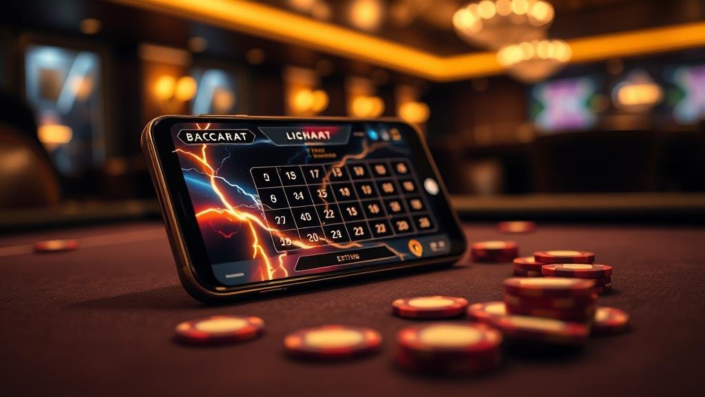 กราฟสถิติบาคาร่าบนหน้าจอมือถือ