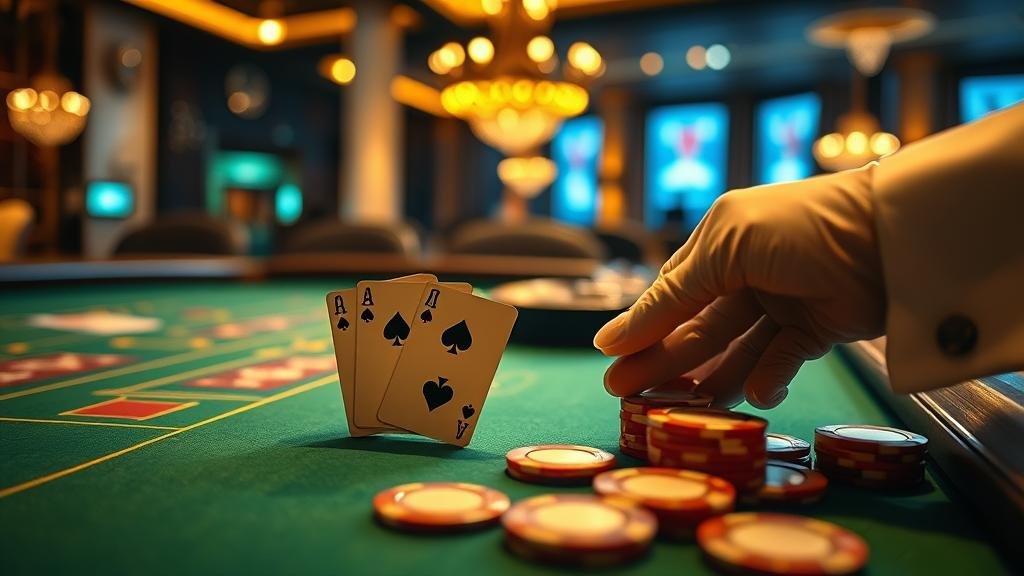 หน้าจอแสดงสถิติและปุ่มดับเบิลเดิมพัน