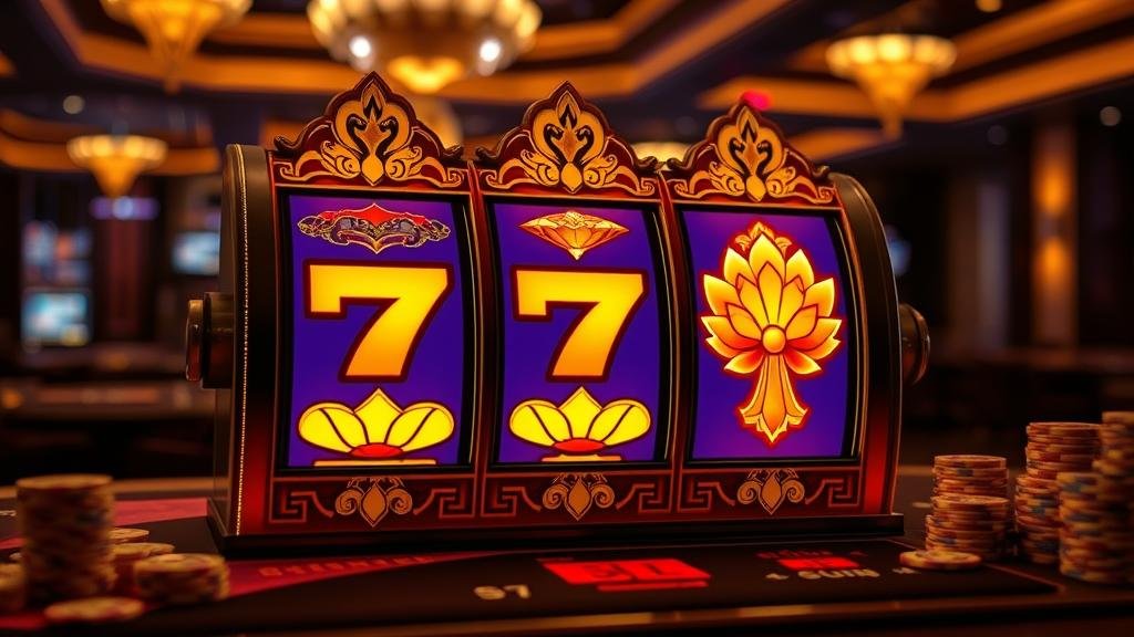 กลไกสลับเหรียญในเกมสล็อตธีมวัดจีน