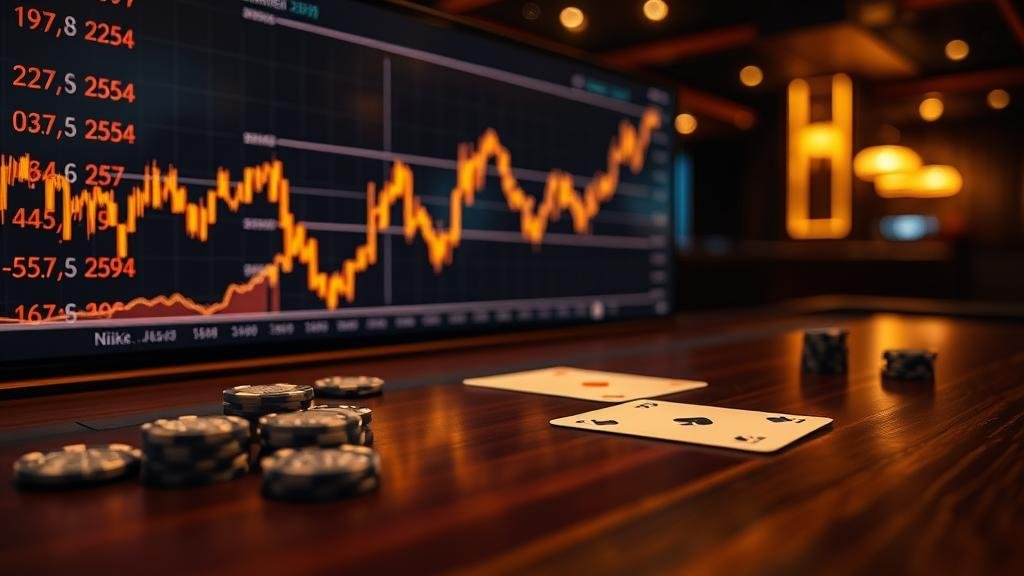 กราฟตลาดหุ้นจีนพร้อมลวดลายมังกร