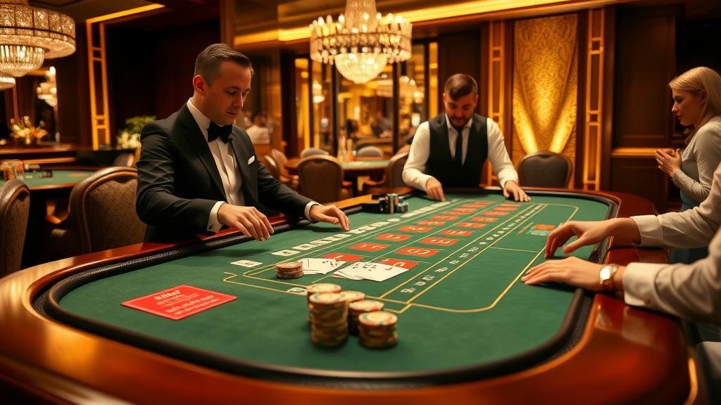 ห้องบาคาร่าสด SA Gaming ที่มีบรรยากาศคึกคัก