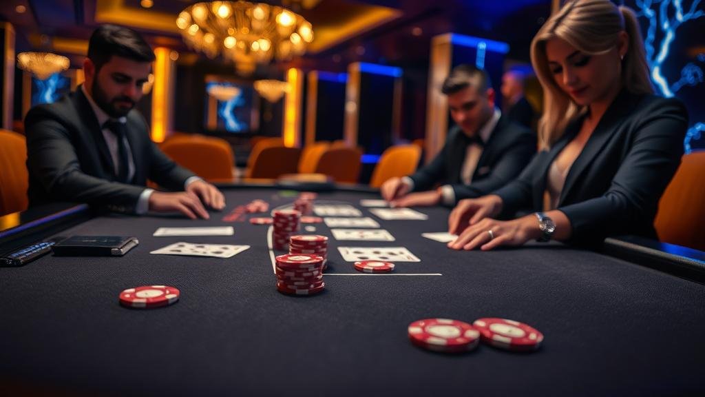 หน้าจอแสดงอัตราจ่ายและสถิติบาคาร่า