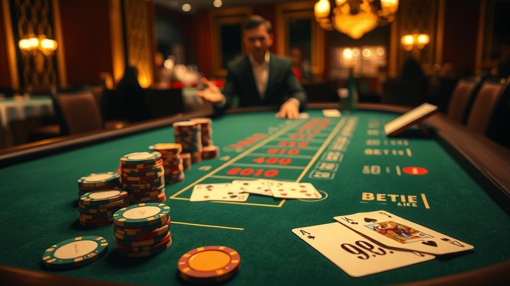 ภาพประกอบกลยุทธ์การเดินเงินแบบบันไดเงินในบาคาร่า